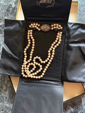 Pearl Double-Strand Necklace with Cameo Clasp Menorca